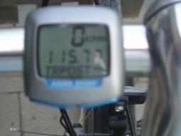 Lidt utydeligt - men det uigendrivelige bevis på turens længde, 115,73 km.