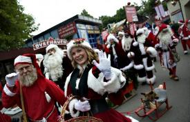 Happy Santas in Copenhagen.