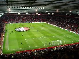 old trafford, manchester i al sin pragt.