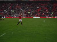 Gary Neville i sin kamp nr. 500 for Manchester United.