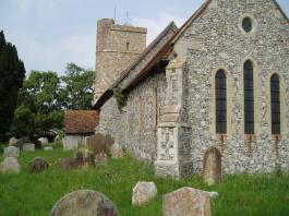 the old and beautiful church at swingfield street.