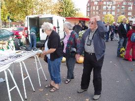 At the market.