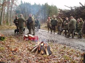 a break in the forest for a beer and a sandwich and a bonfire.